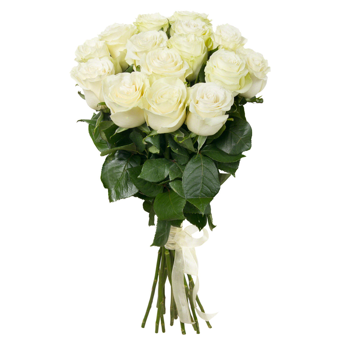 Букет из 15 белых роз в Бородино Красноярского края